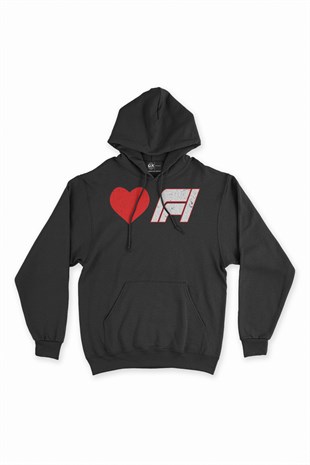 I Love F1 Kapşonlu Sweatshirt Hoodie