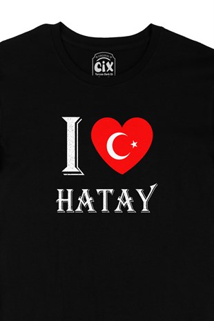 I Love Hatay Siyah Tişört