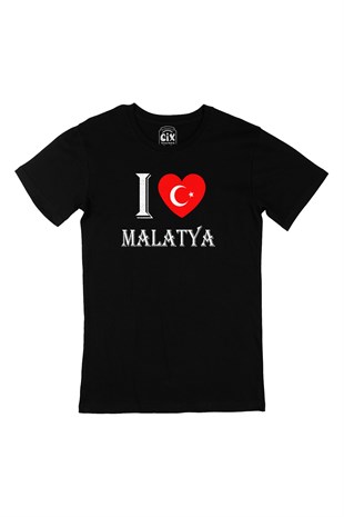 I Love Malatya Siyah Tişört