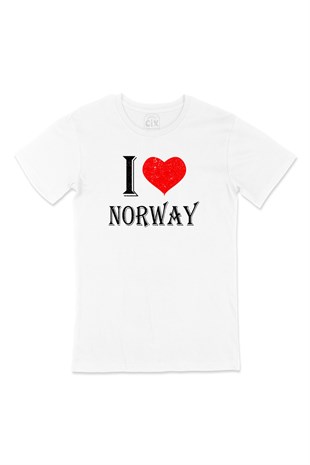I Love Norveç Tişört