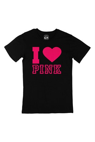 I Love Pink Siyah Tişört