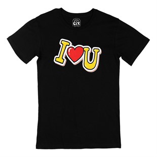 I Love You Siyah Tişört