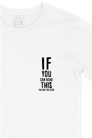 If You Can Read This Cep Logo Tasarımlı Beyaz Tişört