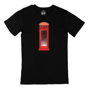 İngiltere Telefon Kulübesi Siyah Tişört