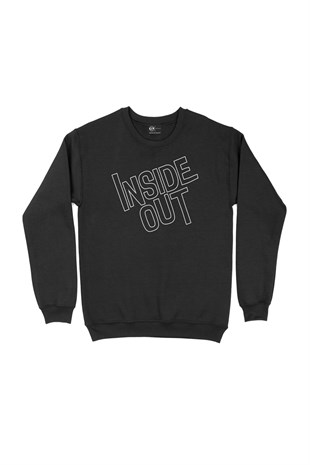 Inside Out Siyah Sweatshirt