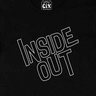 Inside Out Siyah Tişört