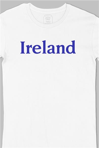 İrlanda İreland Büyük Baskılı Beyaz Tişört