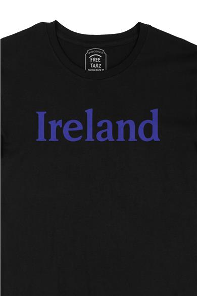 İrlanda İreland Büyük Baskılı Siyah Tişört