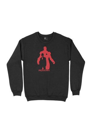 Iron Man Siyah Sweatshirt
