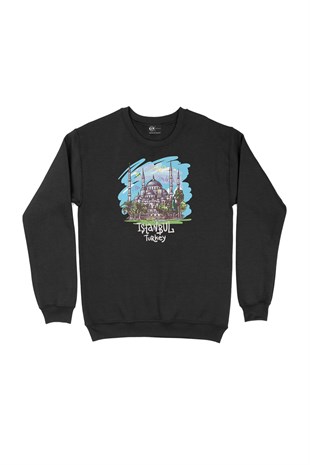 İstanbul Ayasofya Siyah Sweatshirt