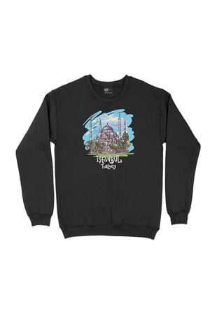 İstanbul Ayasofya Siyah Sweatshirt