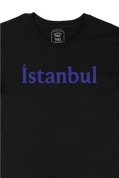 İstanbul Büyük Baskılı Siyah Tişört