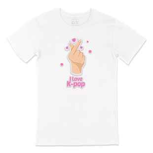 K Pop Finger Heart Tişört
