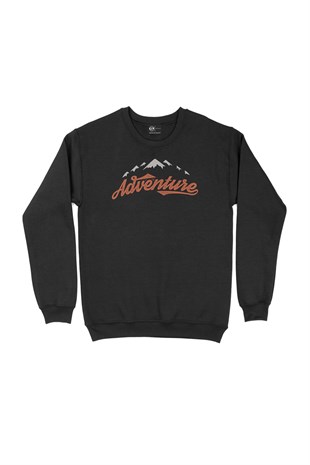 Kahverengi Adventure Siyah Sweatshirt