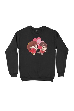 Kalbimi Kırdın Siyah Sweatshirt