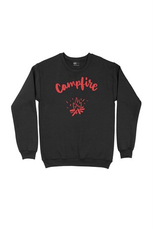 Kamp Ateşi Siyah Sweatshirt