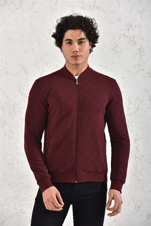 Kapitone Fermuarlı Mevsimlik Antrasit Baklava Hırka Mont