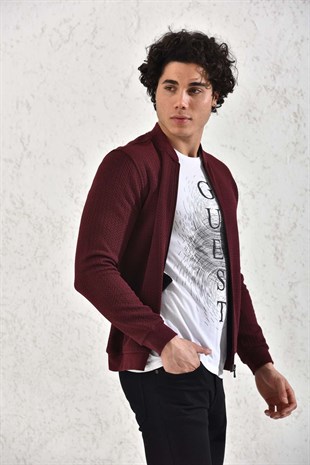 Kapitone Fermuarlı Mevsimlik Haki Hırka Mont