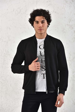 Kapitone Fermuarlı Mevsimlik Haki Hırka Mont