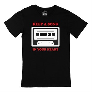 Keep A Song In Your Heart Siyah Tişört