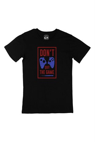 Kırmızı Dont Quit The Game Siyah Tişört