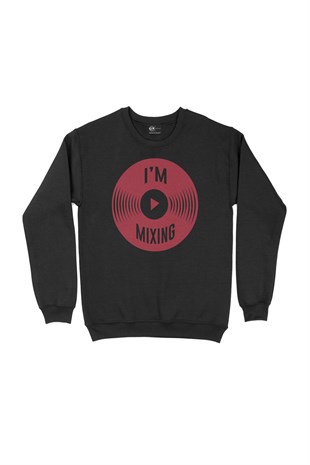 Kırmızı I Am Mixing Siyah Sweatshirt