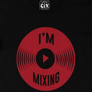 Kırmızı I Am Mixing Siyah Tişört