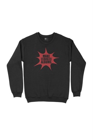 Kırmızı Make Big Albums Siyah Sweatshirt