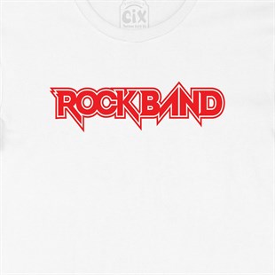 Kırmızı Rockband Logolu Tişört
