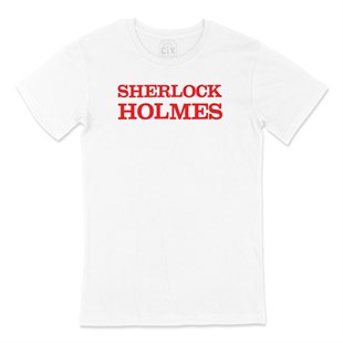 Kırmızı Sherlock Holmes Tişört