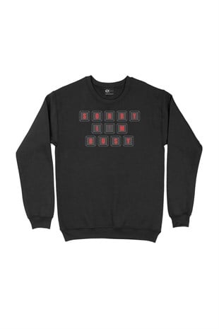 Kırmızı Sorry I Am Bussy Siyah Sweatshirt