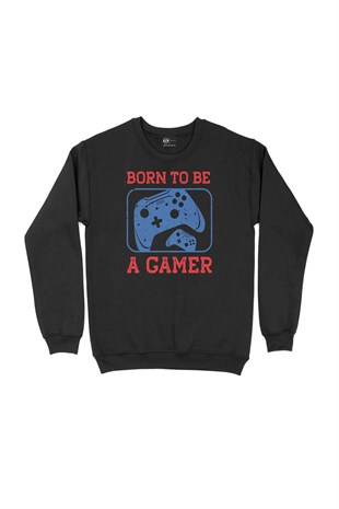 Kırmızı To Be A Gamer Siyah Sweatshirt