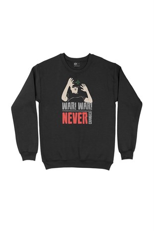 Kırmızı WarNever Changes Siyah Sweatshirt