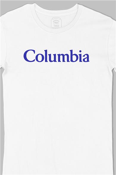 Kolombiya Columbia Büyük Baskılı Beyaz Tişört