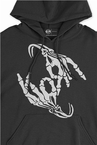 Korn İskelet El Siyah Sweatshirt Hoodie