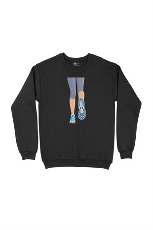 Koşucu Siyah Sweatshirt