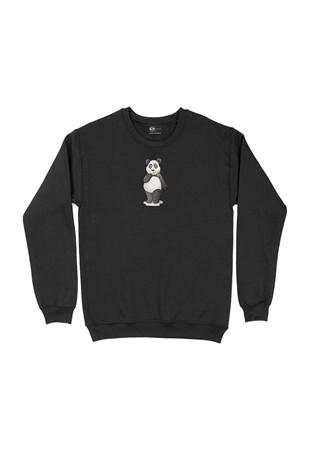 Küçük Panda Siyah Sweatshirt
