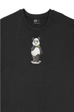 Küçük Panda Siyah Sweatshirt