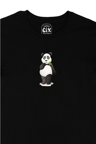 Küçük Panda Siyah Tişört