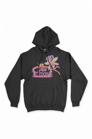 Küçük Prenses Little Princess Siyah Sweatshirt Hoodie