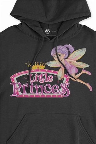 Küçük Prenses Little Princess Siyah Sweatshirt Hoodie