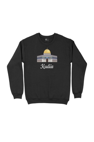 Kudüs Siyah Sweatshirt