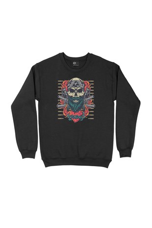 Kuru Kafa Silah Siyah Sweatshirt