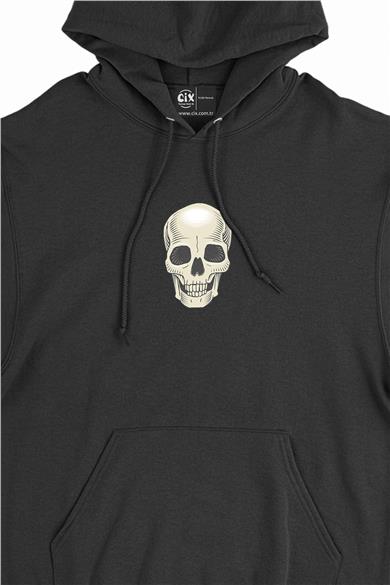 Kurukafa Tarz Minimal Kapşonlu Sweatshirt Hoodie