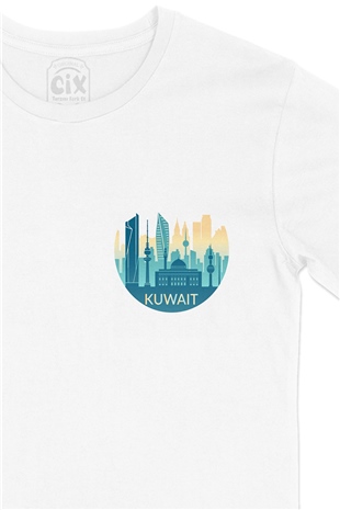 Kuveyt Cep Logo Tasarımlı Beyaz Tişört