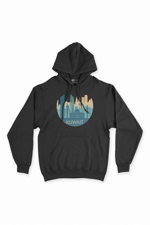 Kuveyt Siyah Kapşonlu Sweatshirt Hoodie