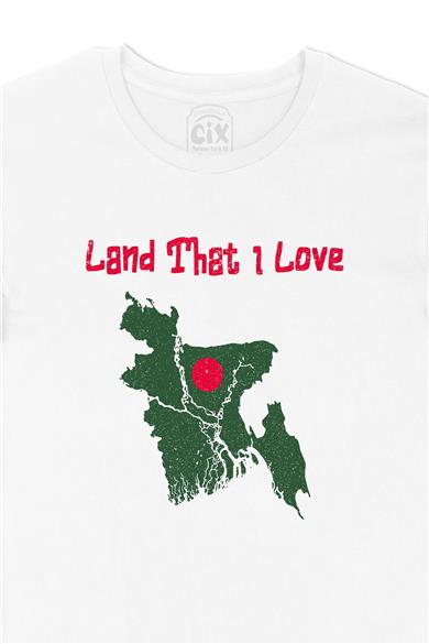 Land That I Love Bangladeş Beyaz Tişört