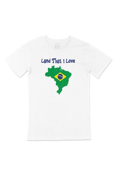 Land That I Love Brezilya Beyaz Tişört