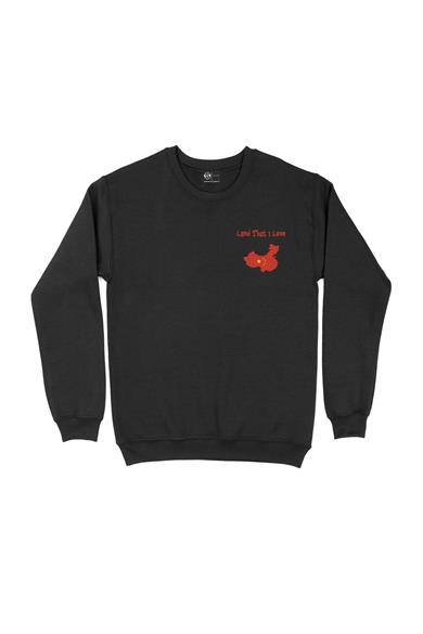 Land That I Love Çin Cep Tasarım Baskılı Sweatshirt