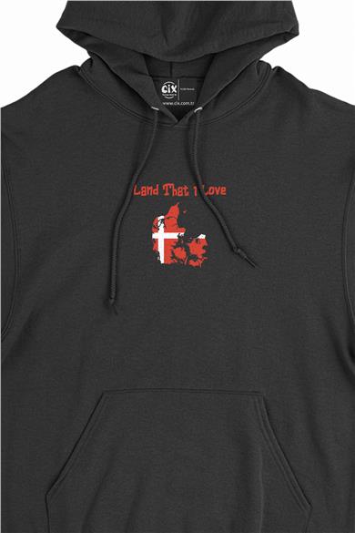 Land That I Love Danimarka Minimal Kapşonlu Sweatshirt Hoodie